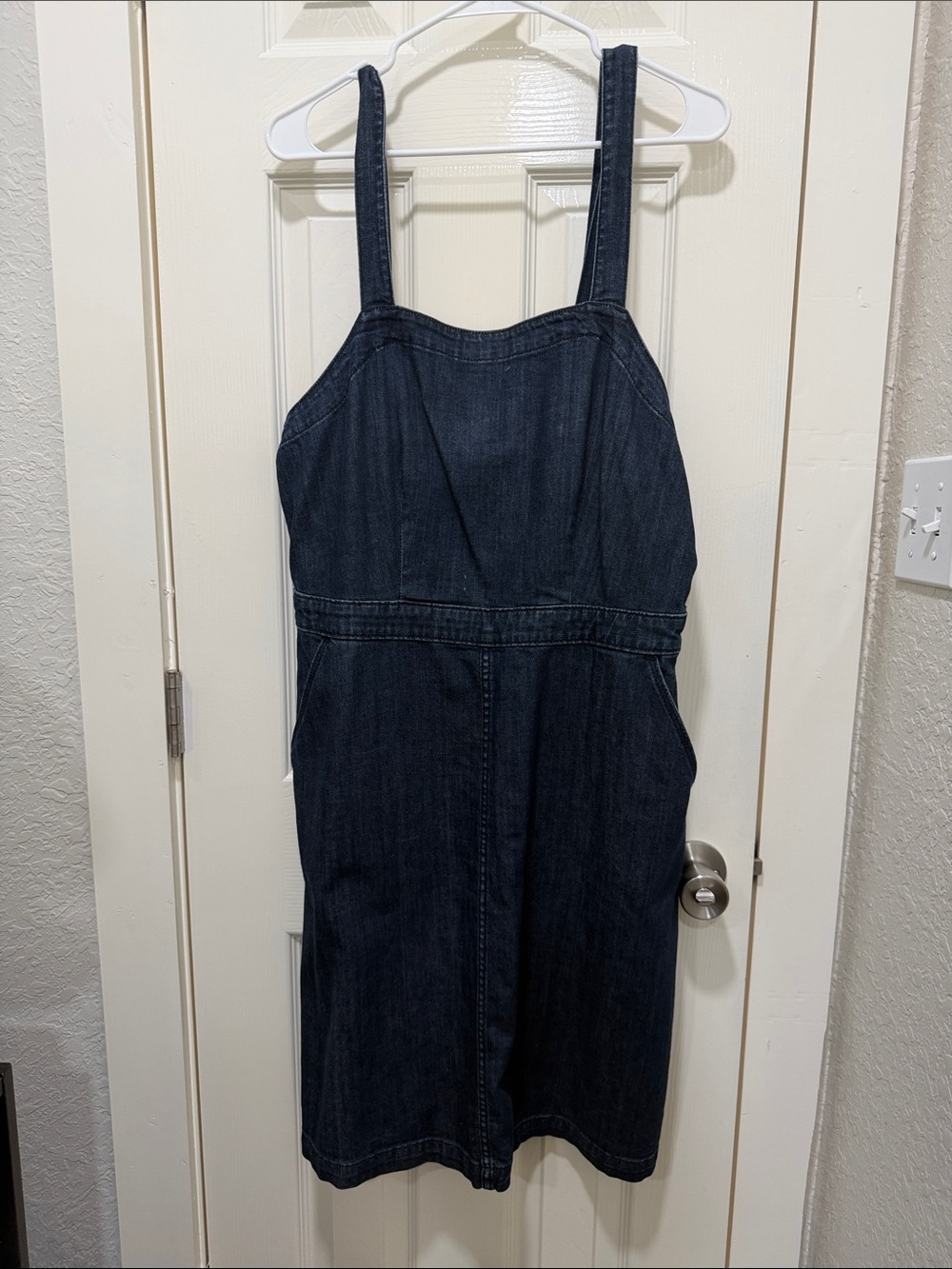 Womens Dark Blue Denim One-Piece Dress